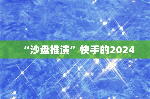 “沙盘推演”快手的2024