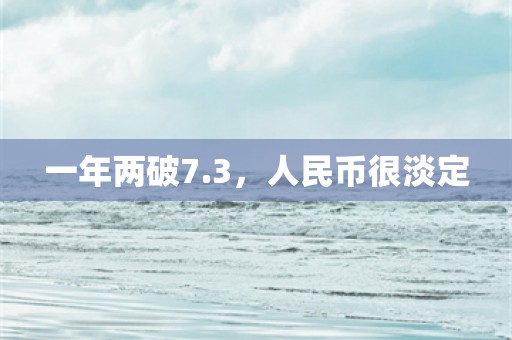 一年两破7.3，人民币很淡定