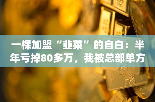 一棵加盟“韭菜”的自白：半年亏掉80多万，我被总部单方面解约了_ZAKER新闻