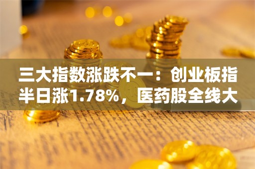 三大指数涨跌不一：创业板指半日涨1.78%，医药股全线大涨