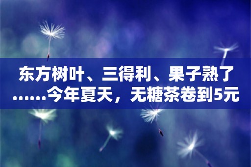 东方树叶、三得利、果子熟了……今年夏天，无糖茶卷到5元以下