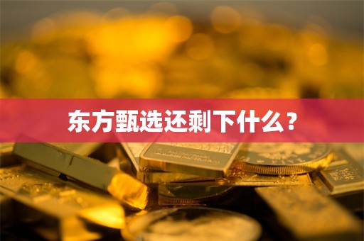 东方甄选还剩下什么？