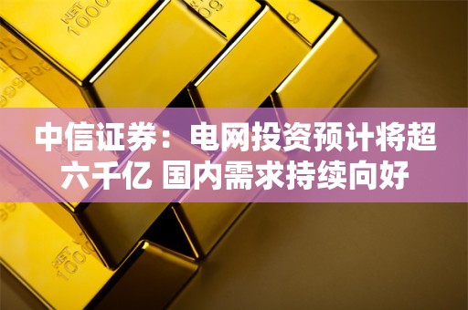 中信证券：电网投资预计将超六千亿 国内需求持续向好