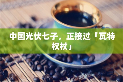 中国光伏七子，正接过「瓦特权杖」