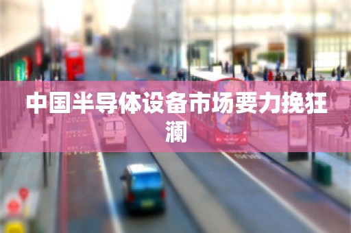 中国半导体设备市场要力挽狂澜