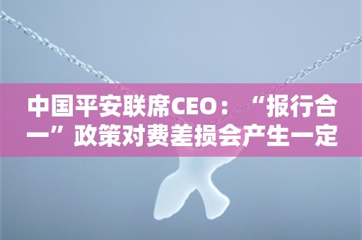 中国平安联席CEO：“报行合一”政策对费差损会产生一定的遏制，是利好