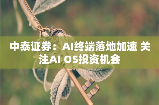 中泰证券：AI终端落地加速 关注AI+OS投资机会