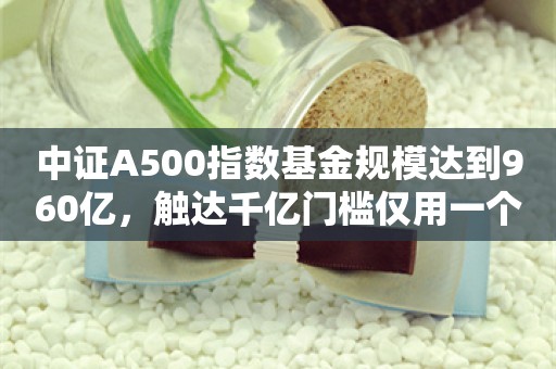 中证A500指数基金规模达到960亿，触达千亿门槛仅用一个月