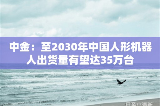 中金：至2030年中国人形机器人出货量有望达35万台