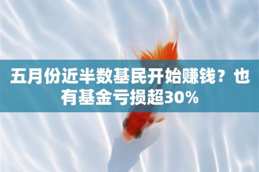 五月份近半数基民开始赚钱？也有基金亏损超30%