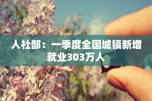 人社部：一季度全国城镇新增就业303万人