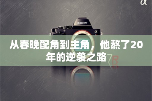 从春晚配角到主角，他熬了20年的逆袭之路