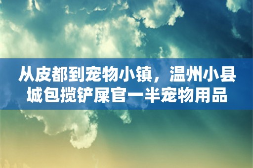 从皮都到宠物小镇，温州小县城包揽铲屎官一半宠物用品