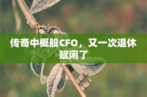 传奇中概股CFO，又一次退休赋闲了