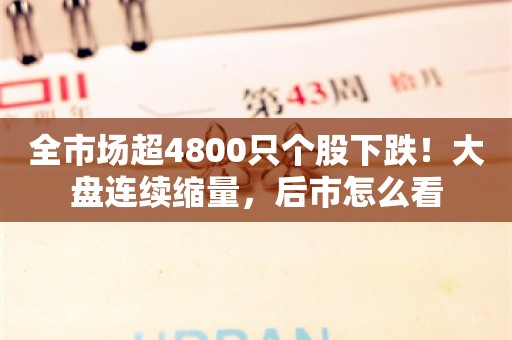 全市场超4800只个股下跌！大盘连续缩量，后市怎么看