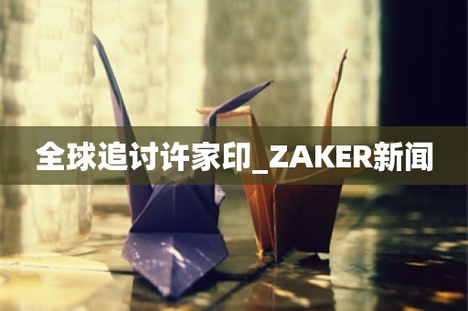 全球追讨许家印_ZAKER新闻