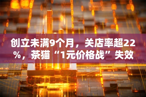 创立未满9个月，关店率超22%，茶猫“1元价格战”失效