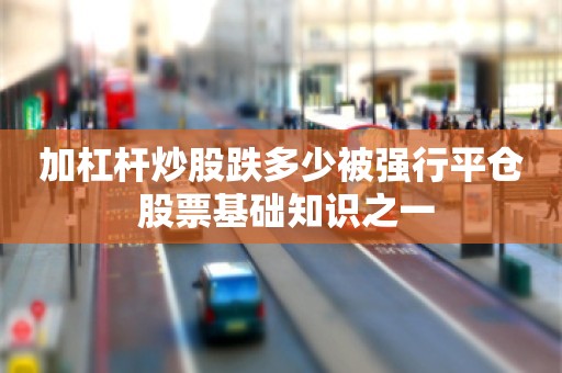 加杠杆炒股跌多少被强行平仓 股票基础知识之一