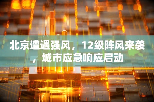 北京遭遇强风，12级阵风来袭，城市应急响应启动