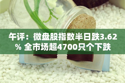 午评：微盘股指数半日跌3.62% 全市场超4700只个下跌