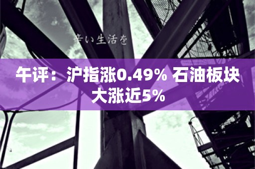 午评：沪指涨0.49% 石油板块大涨近5%