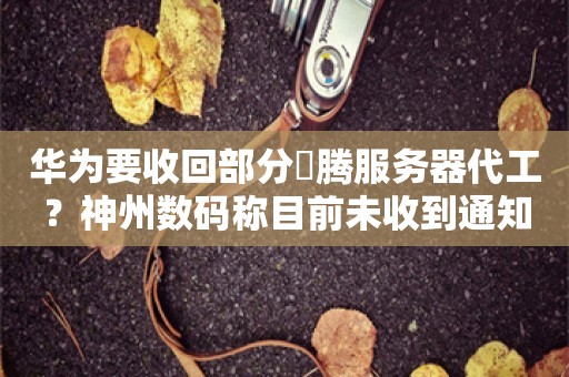 华为要收回部分昇腾服务器代工？神州数码称目前未收到通知，业务正常