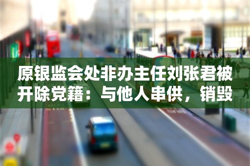 原银监会处非办主任刘张君被开除党籍：与他人串供，销毁重要证据材料