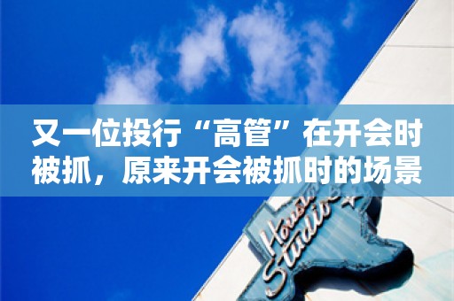 又一位投行“高管”在开会时被抓，原来开会被抓时的场景是这样的……