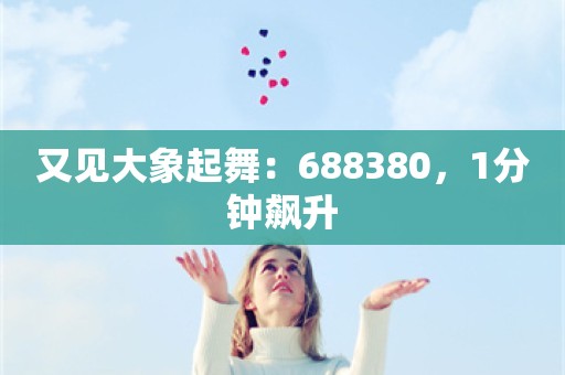 又见大象起舞：688380，1分钟飙升