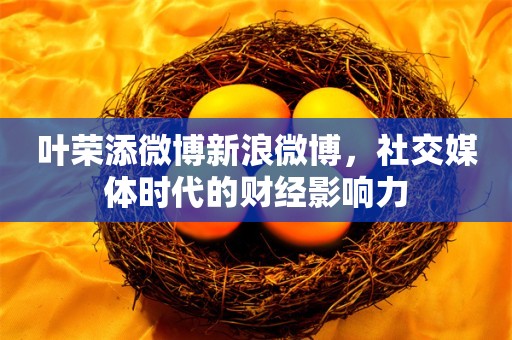 叶荣添微博新浪微博，社交媒体时代的财经影响力