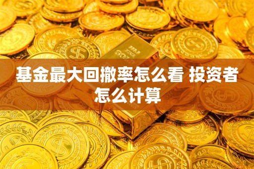 基金最大回撤率怎么看 投资者怎么计算