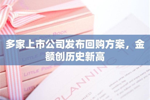 多家上市公司发布回购方案，金额创历史新高