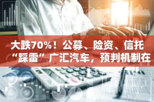 大跌70%！公募、险资、信托“踩雷”广汇汽车，预判机制在哪？