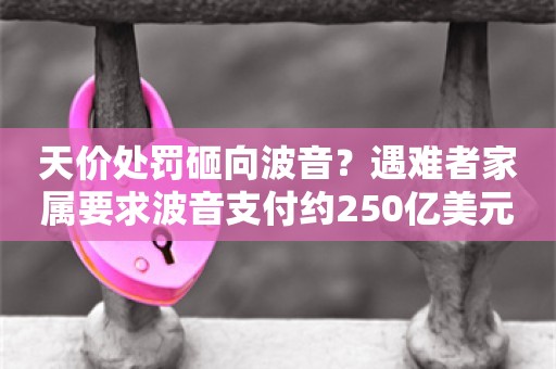 天价处罚砸向波音？遇难者家属要求波音支付约250亿美元罚款