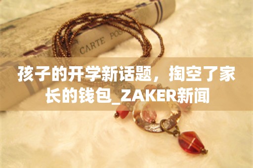 孩子的开学新话题，掏空了家长的钱包_ZAKER新闻