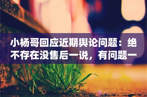 小杨哥回应近期舆论问题：绝不存在没售后一说，有问题一定负责到底！一个月已掉粉超70万_ZAKER新闻