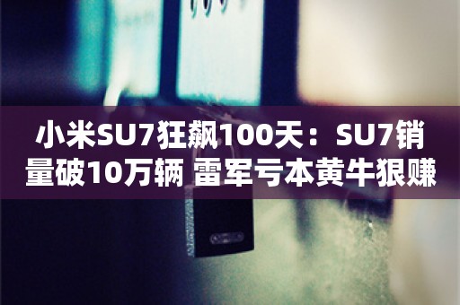 小米SU7狂飙100天：SU7销量破10万辆 雷军亏本黄牛狠赚