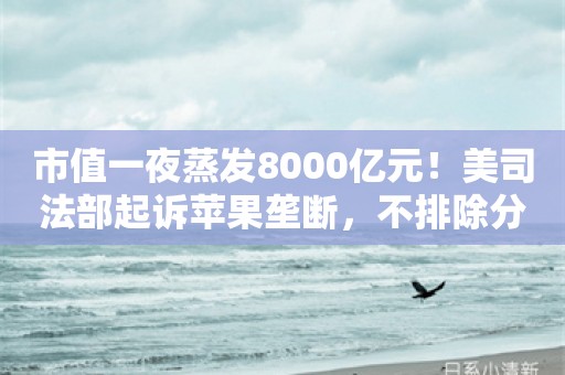 市值一夜蒸发8000亿元！美司法部起诉苹果垄断，不排除分拆可能