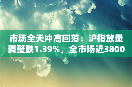 市场全天冲高回落：沪指放量调整跌1.39%，全市场近3800只个股下跌