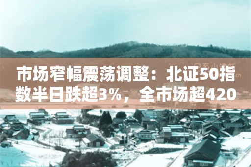 市场窄幅震荡调整：北证50指数半日跌超3%，全市场超4200只个股下跌