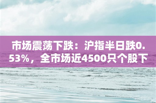 市场震荡下跌：沪指半日跌0.53%，全市场近4500只个股下跌