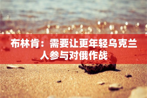 布林肯：需要让更年轻乌克兰人参与对俄作战