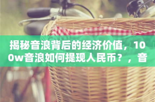 揭秘音浪背后的经济价值，100w音浪如何提现人民币？，音浪背后的经济秘密，如何将100w音浪提现成人民币？