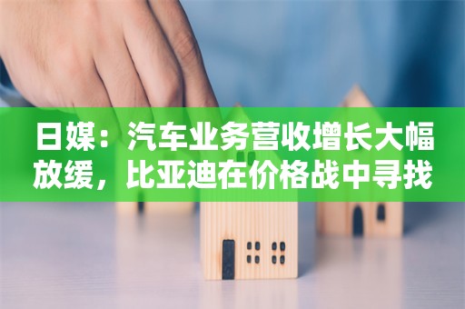 日媒：汽车业务营收增长大幅放缓，比亚迪在价格战中寻找出路