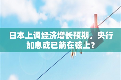 日本上调经济增长预期，央行加息或已箭在弦上？