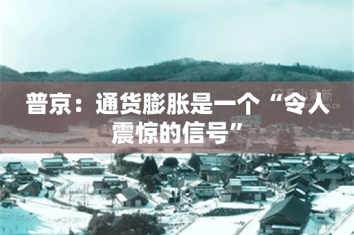 普京：通货膨胀是一个“令人震惊的信号”