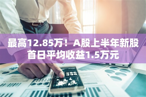 最高12.85万！A股上半年新股首日平均收益1.5万元