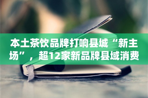 本土茶饮品牌打响县城“新主场”，超12家新品牌县域消费占比超20%_ZAKER新闻