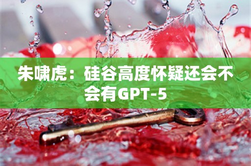 朱啸虎：硅谷高度怀疑还会不会有GPT-5