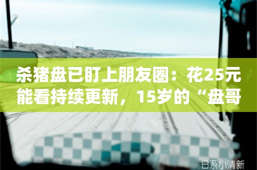 杀猪盘已盯上朋友圈：花25元能看持续更新，15岁的“盘哥”借此开单_ZAKER新闻